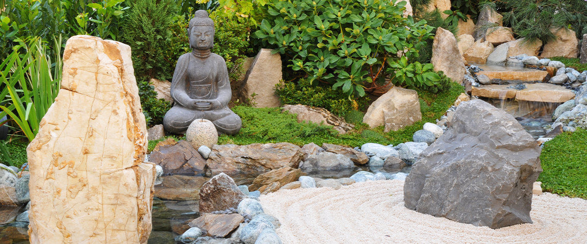 Backyard zen garden